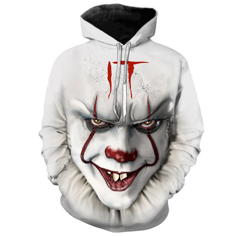 Halloween Clown 3D Prints Casual Hoodies-Sweaters-WY-0001-S-Free Shipping at meselling99