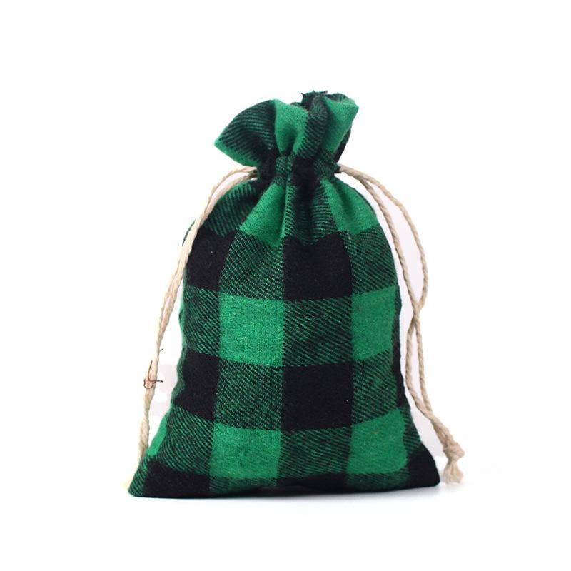 Red&Green Cotton Christmas Gift Bags 50pcs/Set-Holiday Ornaments-E-10*14cm-Free Shipping at meselling99