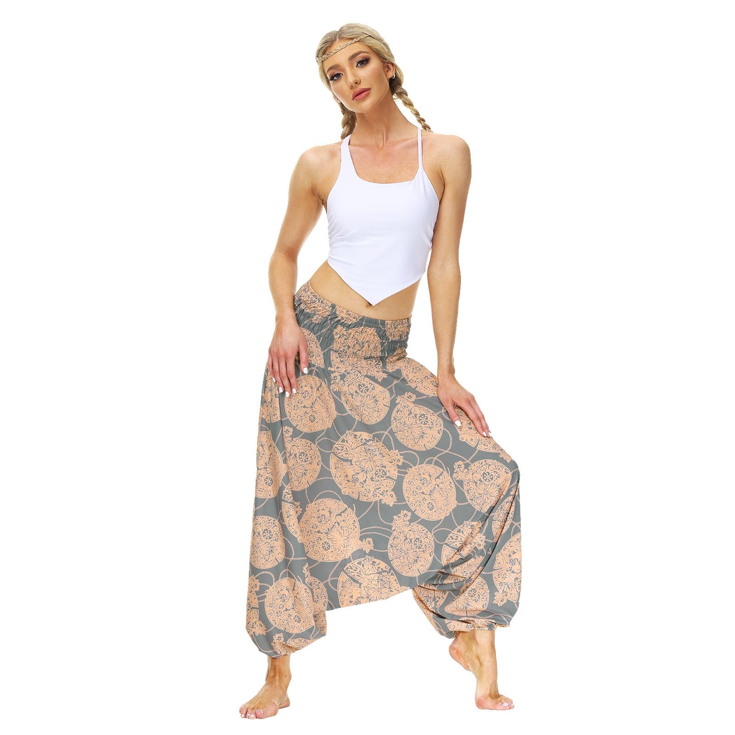 Bohemian Floral Print Casual Yoga Dancing Pants-Pants-YCL094-One Size-Free Shipping at meselling99