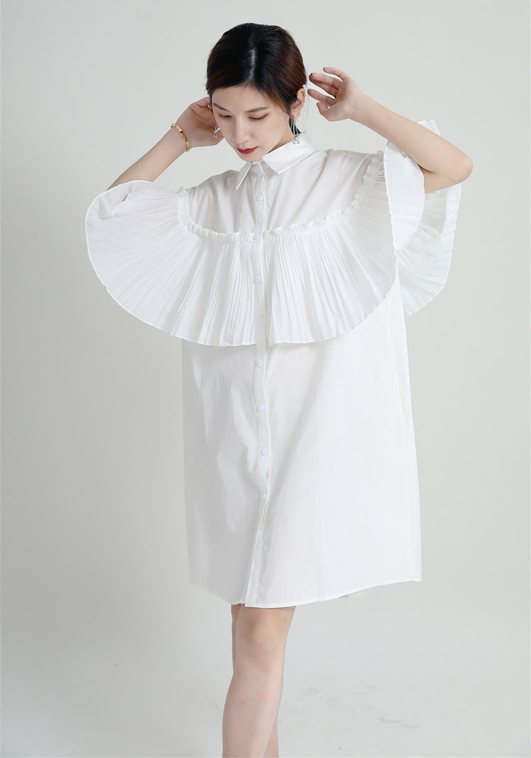 Casual Summer Irregular Designed Shirts Dresses-Dresses-Free Shipping at meselling99