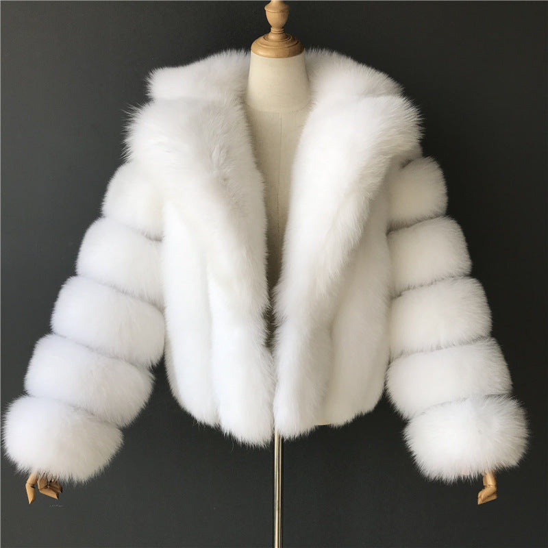 Fashion Artificial Fur Winter Short Coats for Women-Coats & Jackets-White-S-Free Shipping at meselling99