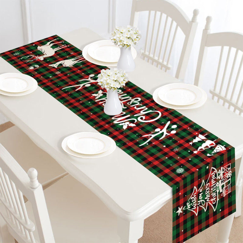 Merry Christmas Linen Table Runner-Table Runners-Style13-Free Shipping at meselling99