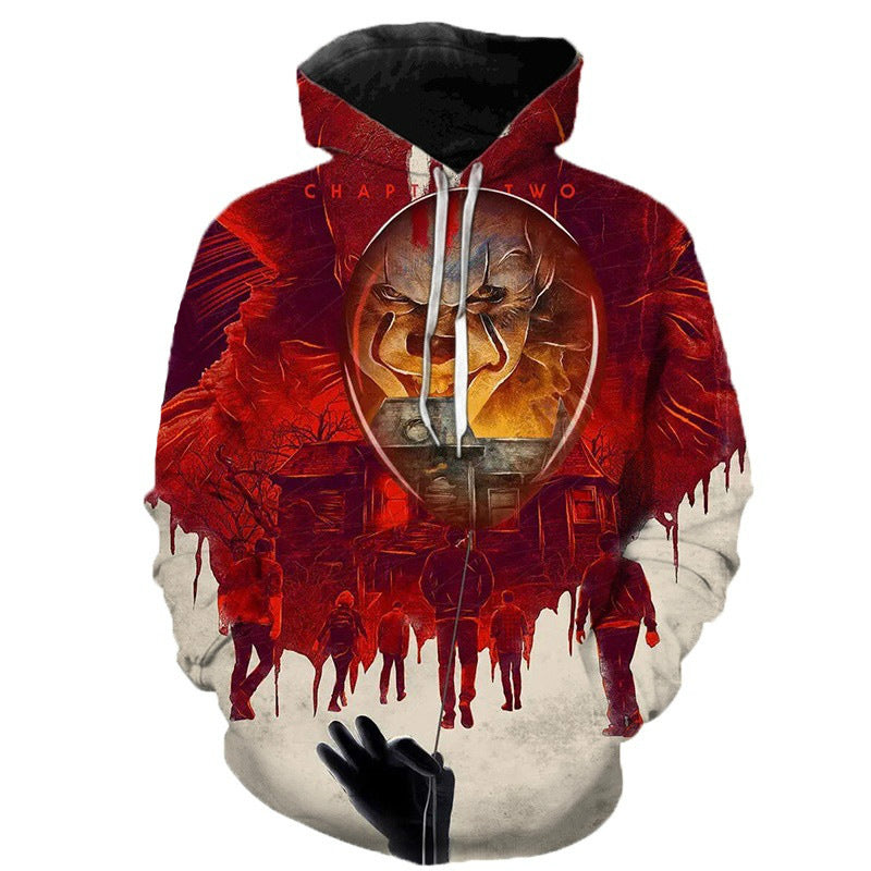Halloween Clown 3D Prints Casual Hoodies-Sweaters-WY-0006-S-Free Shipping at meselling99
