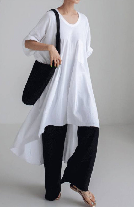 Casual Plus Sizes Half Sleeves Women Blouses-Shirts & Tops-White-S-Free Shipping at meselling99