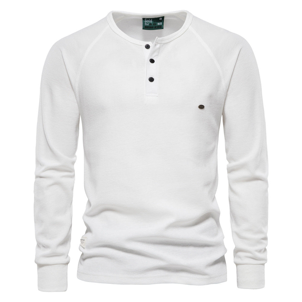 Fashion Long Sleeves T Shirts for Men-Shirts & Tops-White-S-Free Shipping at meselling99