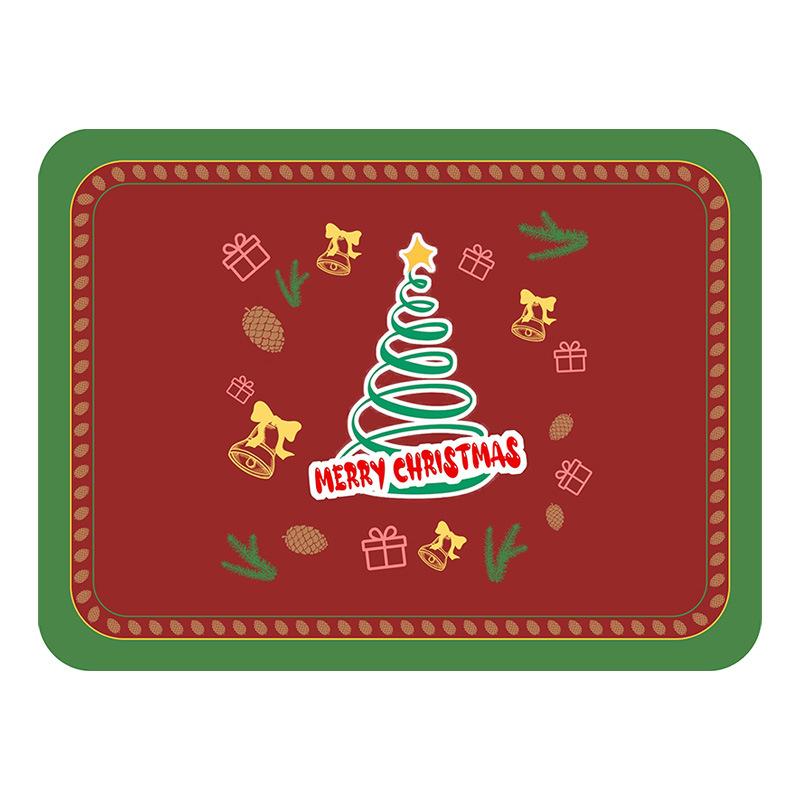 Merry Christmas Pu Leather Heat Insulation Table Mat-Style-6.-40*30cm-Free Shipping at meselling99