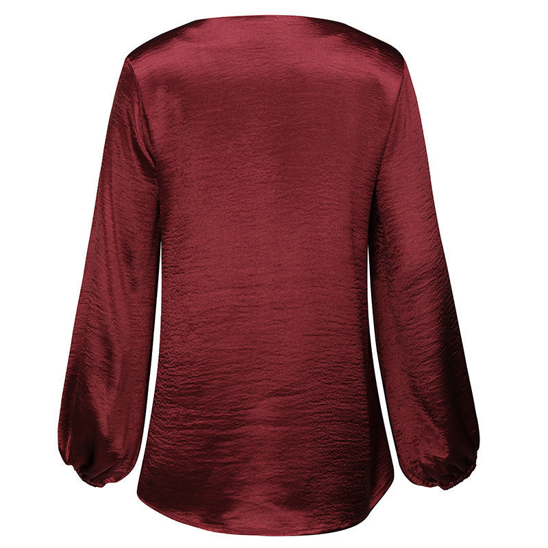 Casual Women Long Sleeves T Shirts Blouses-Shirts & Tops-Free Shipping at meselling99