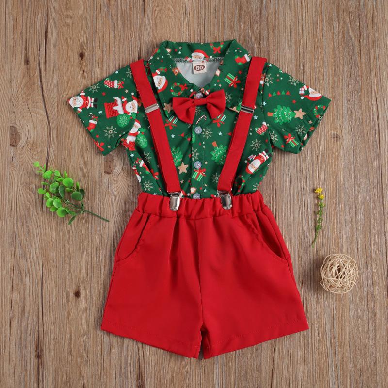 Foraml Merry Christmas Bowknot Boys Shirts and Pants-Suits-The same as picture-80cm-Free Shipping at meselling99