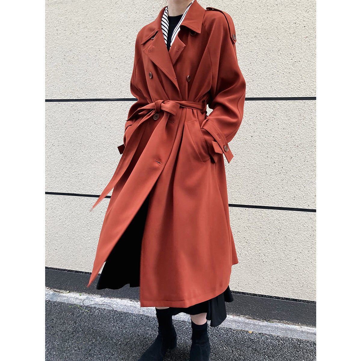 Fashion Fall Wind Break Long Overcoats for Women-Outerwear-Free Shipping at meselling99