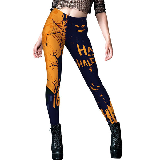 Halloween Print Leggings for Women-Pants-Free Shipping at meselling99
