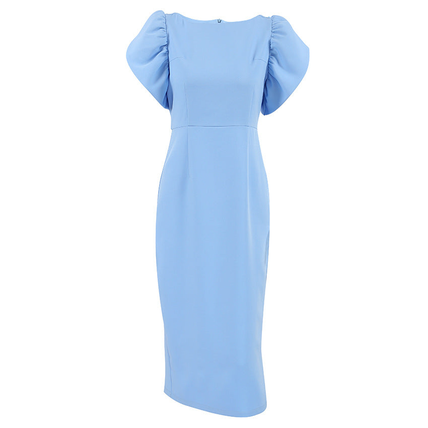 Summer Blue Bodycon Midi Dresses-Dresses-Free Shipping at meselling99