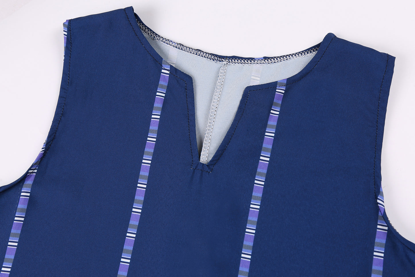 Vintage V Neck Sleeveless Pocket Dresses-Maxi Dresses-Free Shipping at meselling99