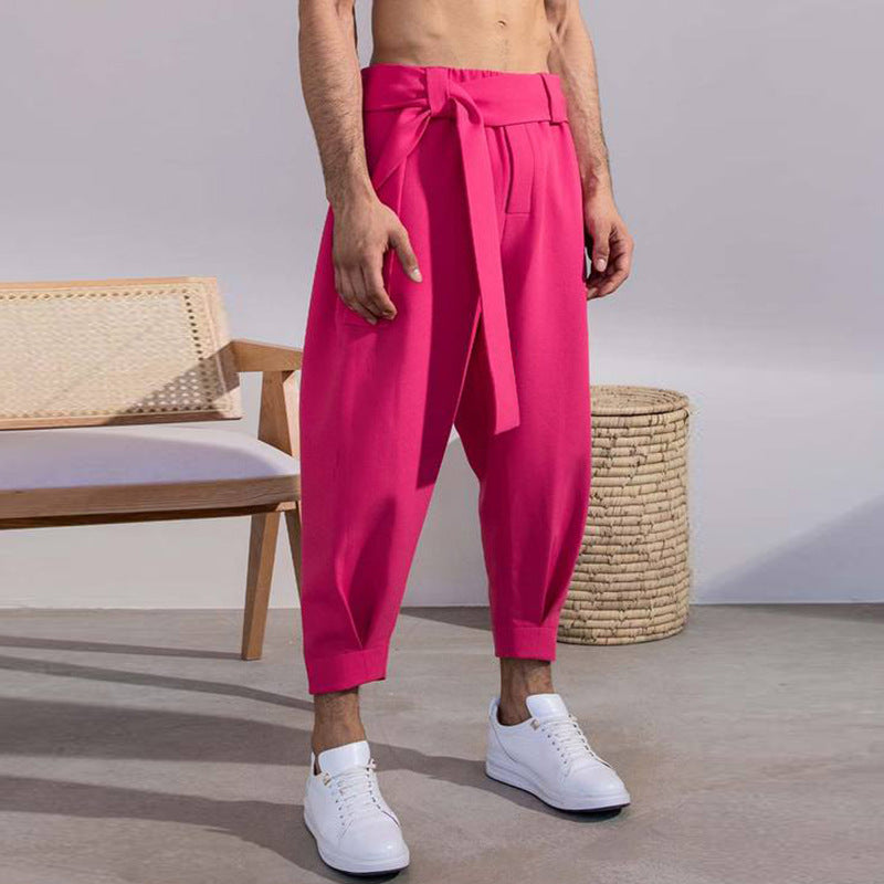 Casual Designed Fall Pants for Men-Pants-Pink-S-Free Shipping at meselling99
