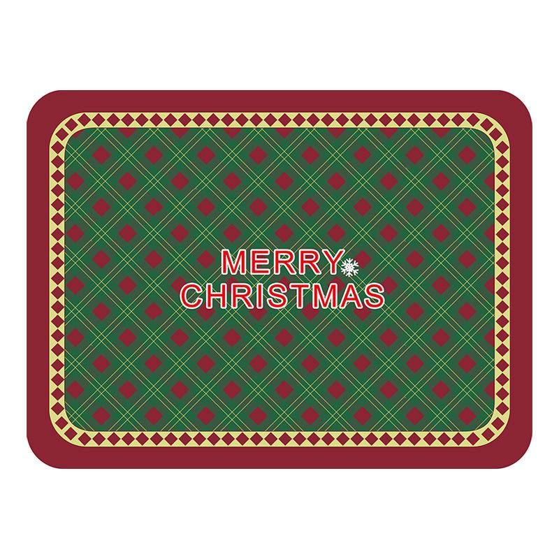 Merry Christmas Pu Leather Heat Insulation Table Mat-Style-3.-40*30cm-Free Shipping at meselling99