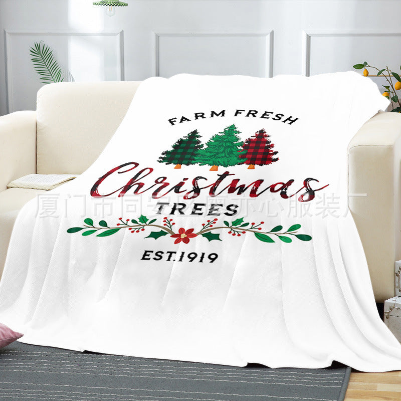 Merry Christmas Fleece Throw Blankets-Blankets-3-50*60 inches-Free Shipping at meselling99
