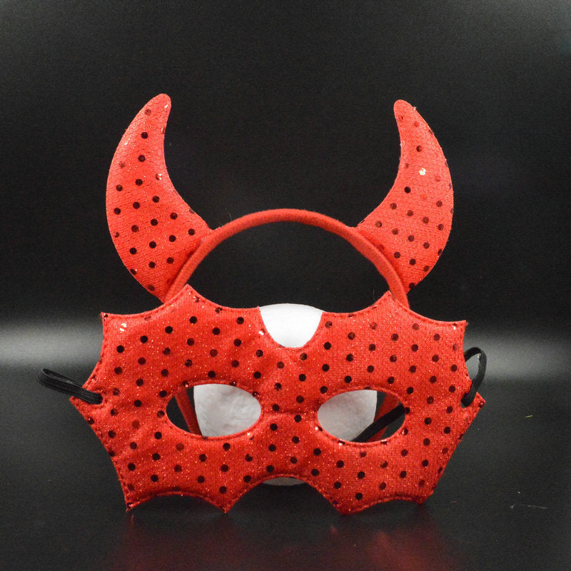 Halloween Party Red Devil Hair Clip and Mask Accessories-Costumes-Red-Mask+Hair Clip-Free Shipping at meselling99