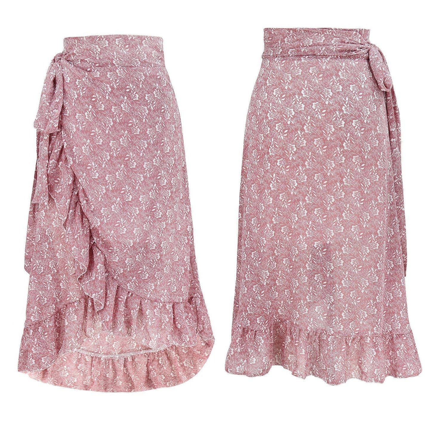 Sexy Summer Irregular Chiffon Skrts-Skirts-Pink-S-Free Shipping at meselling99