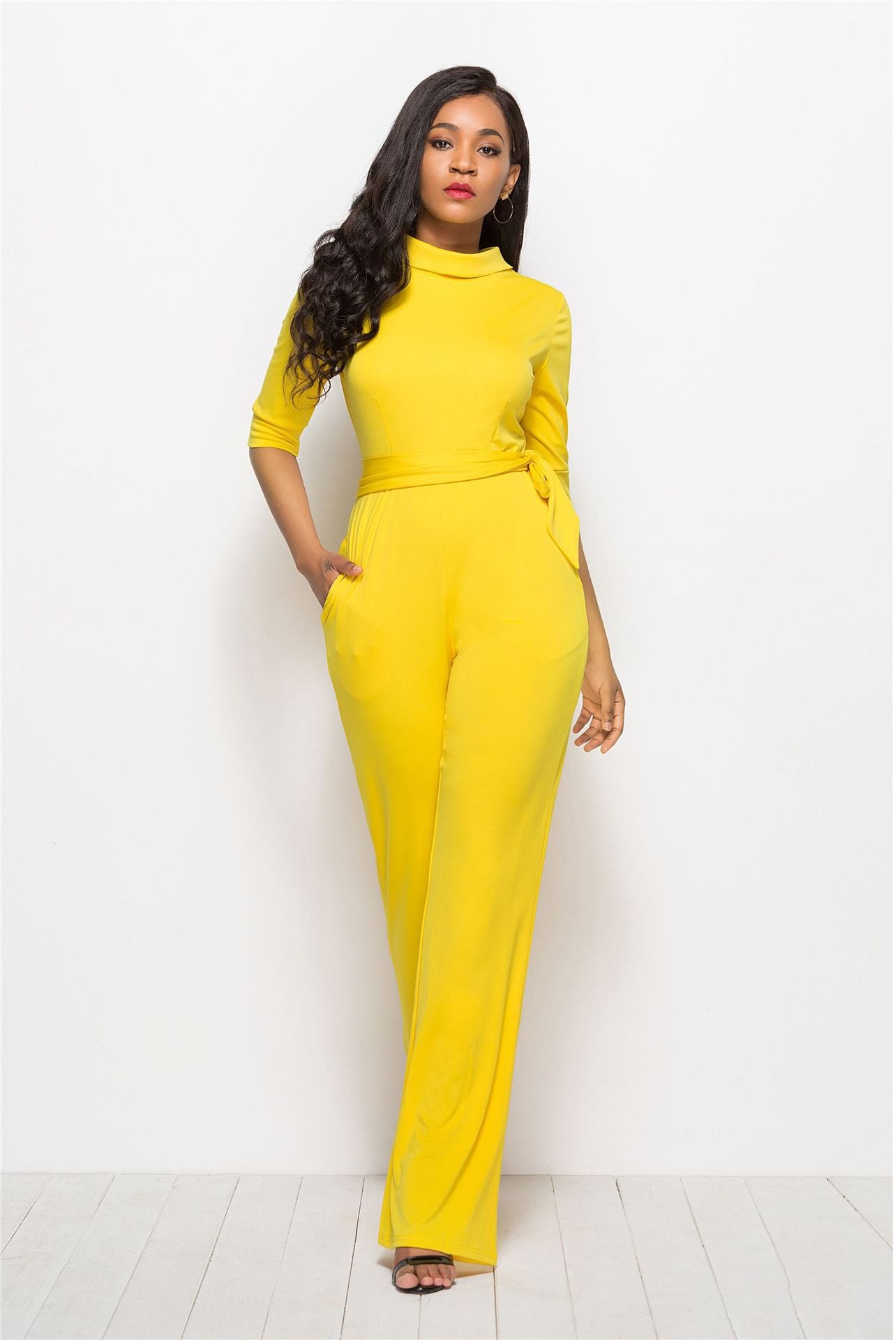 Sexy Fashion Women Fall Jumspuits-Women Suits-Yellow-S-Free Shipping at meselling99