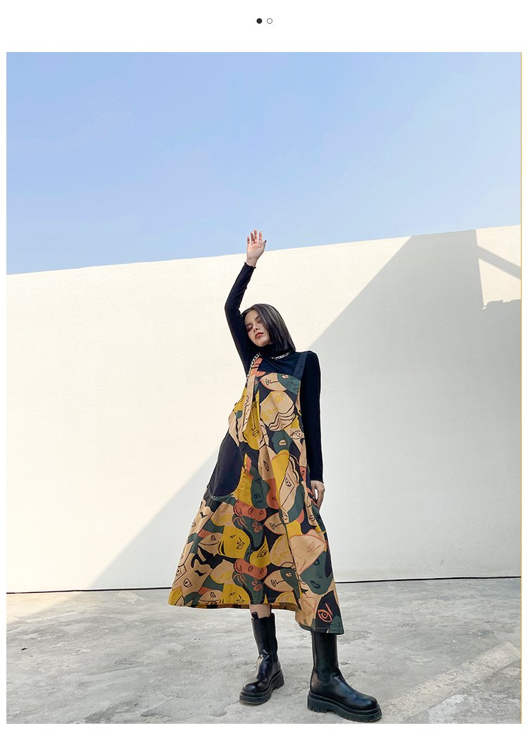 Retro Women Print Cozy Long Dresses-Maxi Dresses-The same as picture-One Size-Free Shipping at meselling99