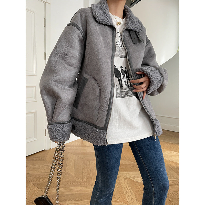 Vintage Stand Collar Short Winter Jacket Coats for Women-Coats & Jackets-Gray-S-Free Shipping at meselling99