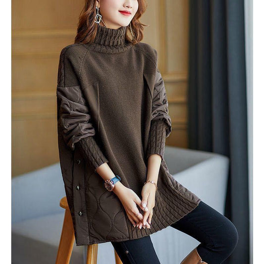 Winter Warm High Neck Casual Tops for Women-Outerwear-Free Shipping at meselling99