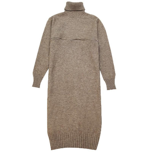 Winter Warm Turtleneck Pullover Long Dresses for Women-Dresses-Free Shipping at meselling99