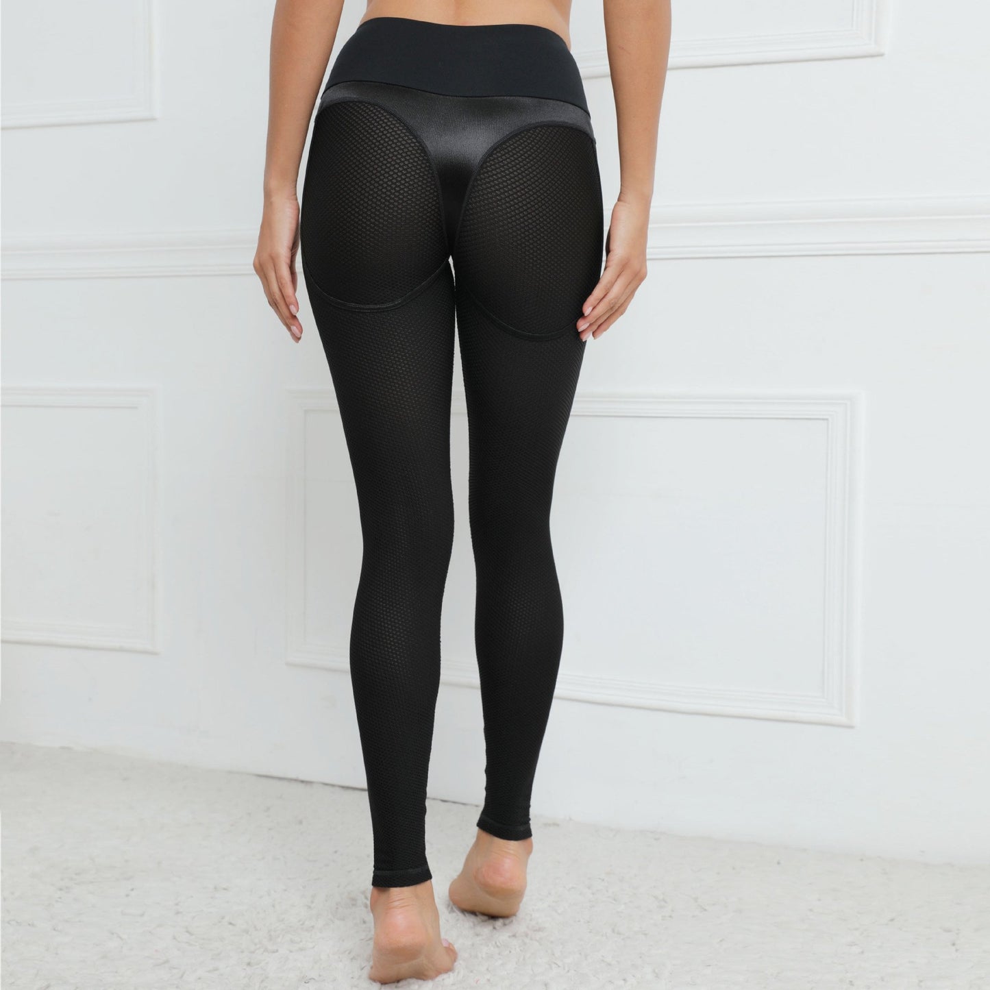 Sexy Black Sports Cropped Leggings for Women-Leggings-Free Shipping at meselling99