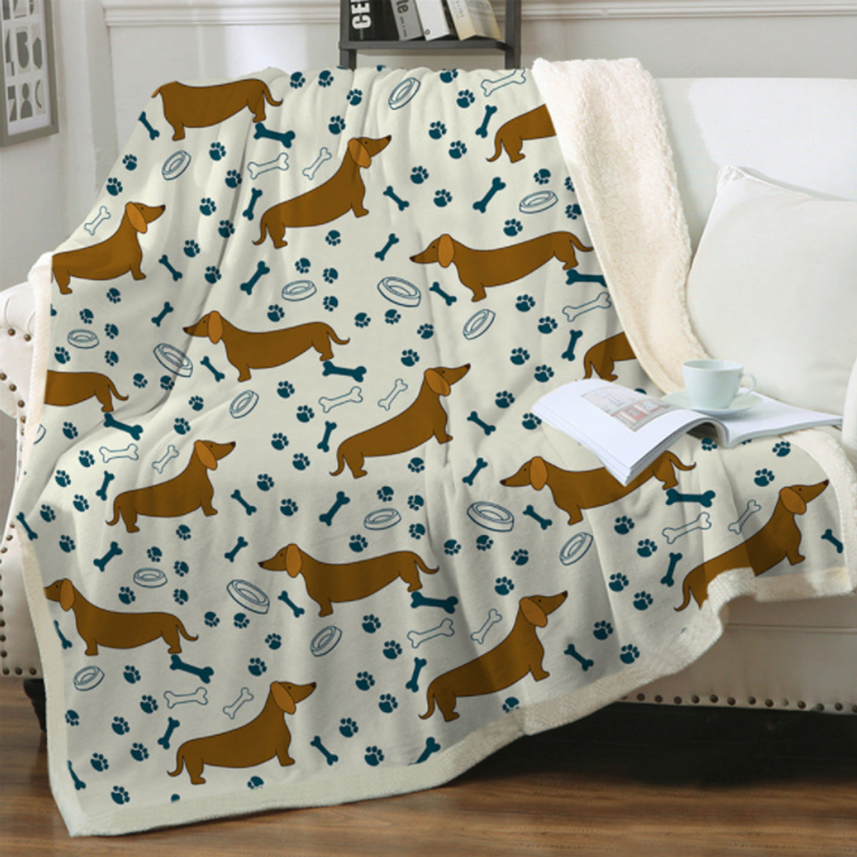 Cute Dog Print Fleece Blankets for Christmas-Blankets-1-5-40*60 inches-Free Shipping at meselling99