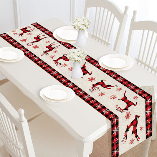 Merry Christmas Linen Table Runner-Table Runners-Style8-Free Shipping at meselling99