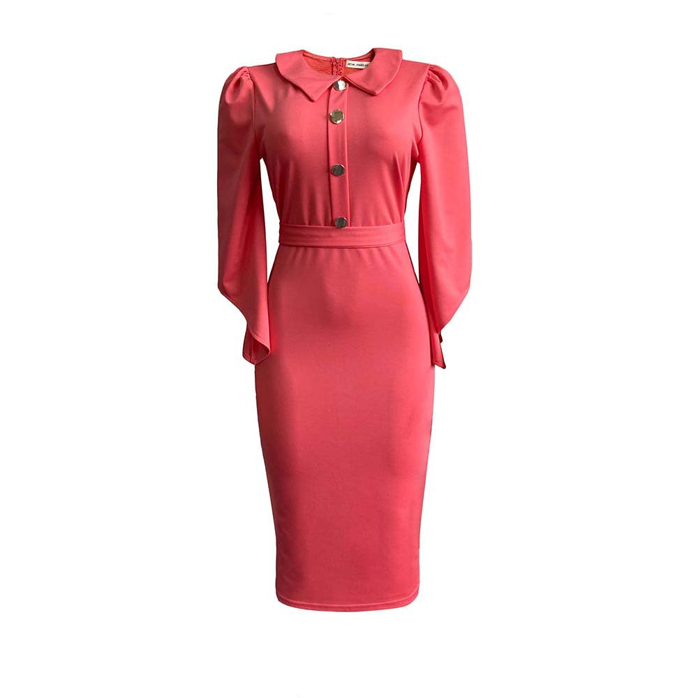 Sexy Plus Sizes Dresses for Women-Dresses-Pink-S-Free Shipping at meselling99