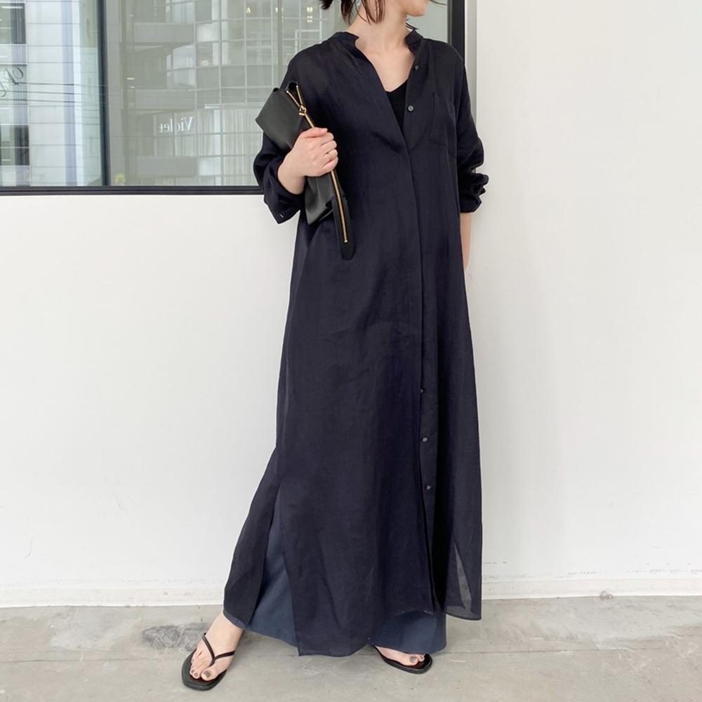 Casual Women Cozy Long Shirts Dresses-Dresses-Black-One Size-Free Shipping at meselling99