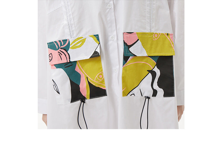 Designed Plus Sizes Long Sleeves Midi Shirts Dresses--Free Shipping at meselling99