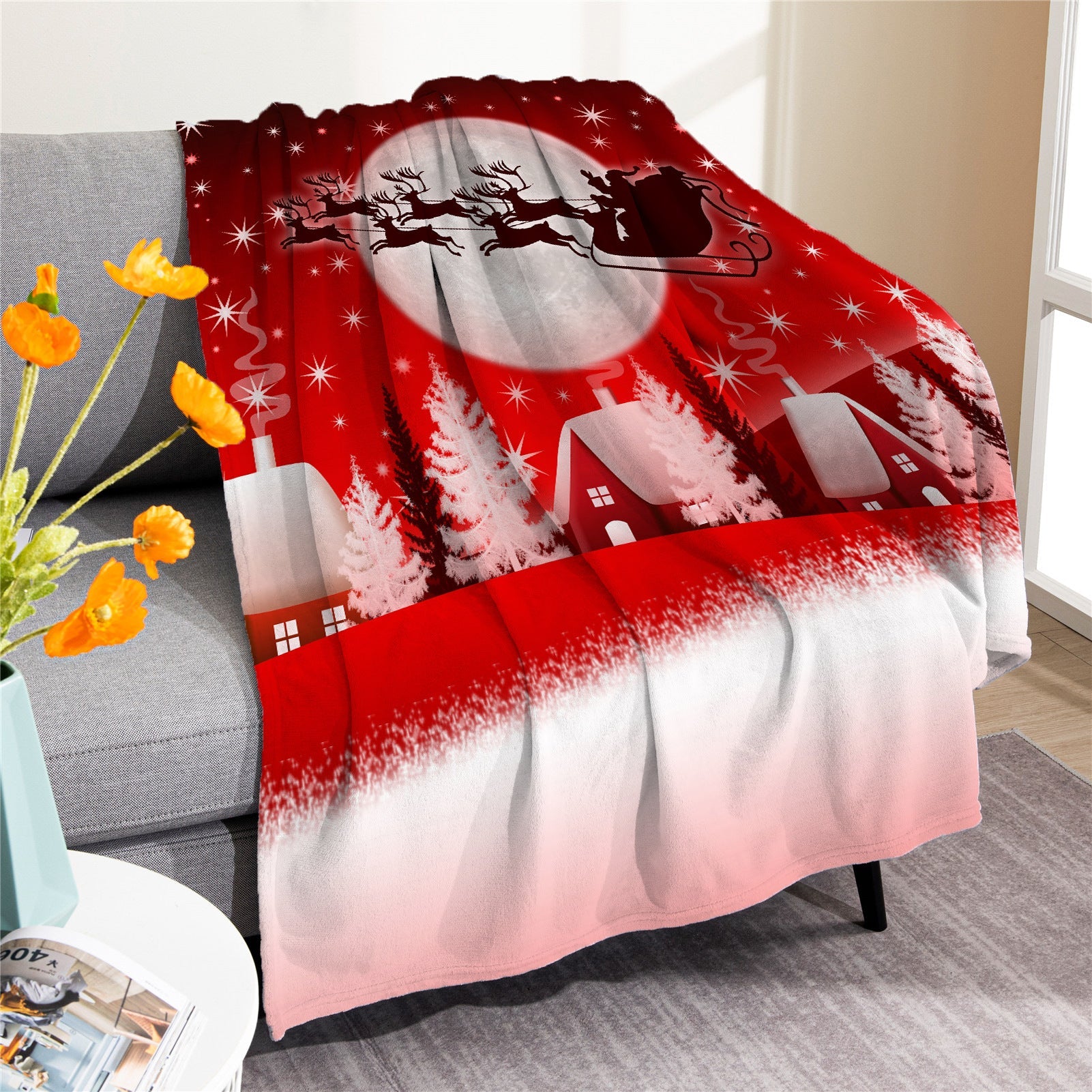 Merry Christmas Soft Fleece Throw Blankets-Blankets-M20220916-11-50*60 inches-Free Shipping at meselling99