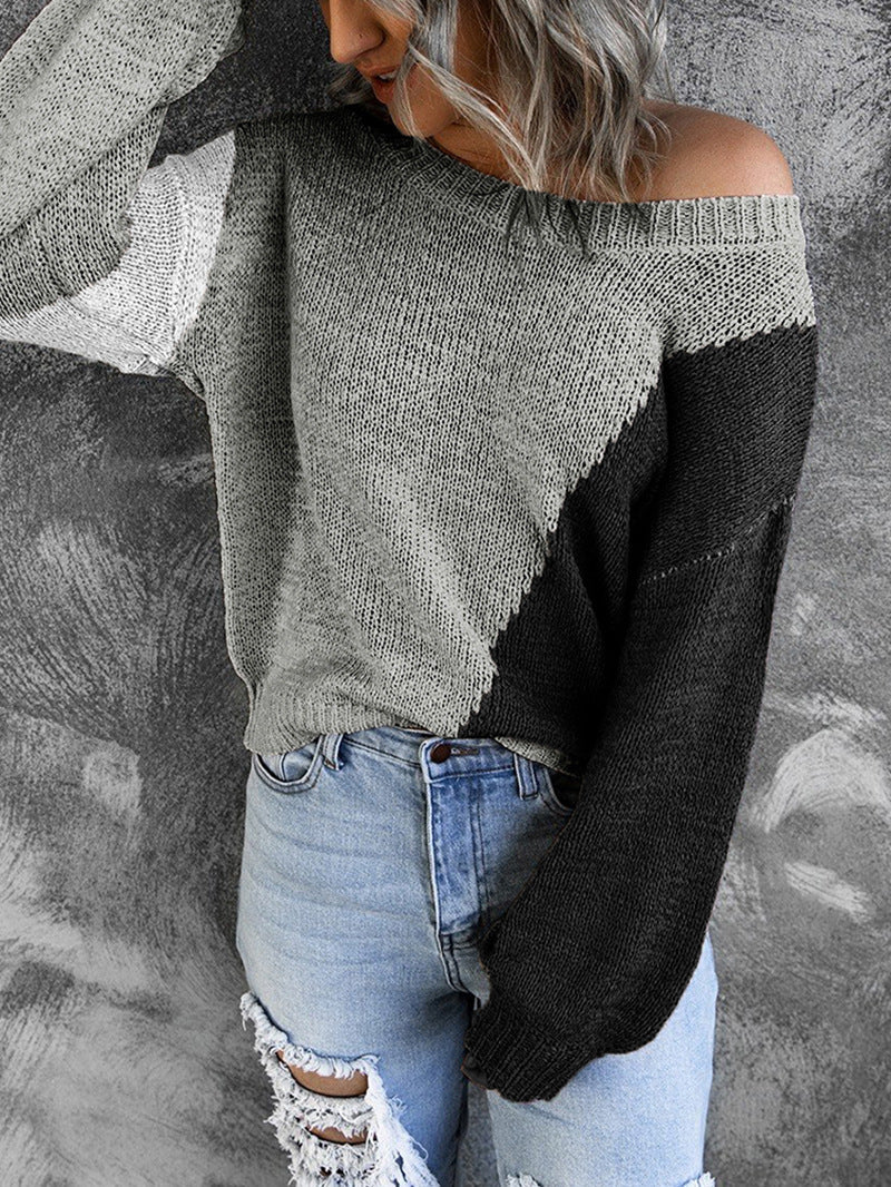 Women Knitting Irregular One Shoulder Sweaters-Sweaters-8-S-Free Shipping at meselling99