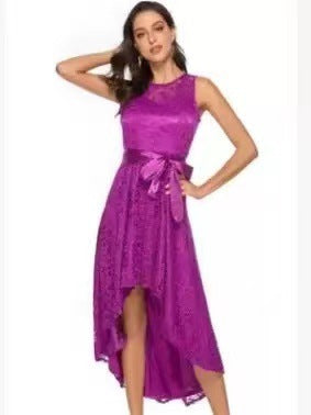 Sexy Sleeveless Plus Size Lace Dresses-Sexy Dresses-Purple-S-Free Shipping at meselling99