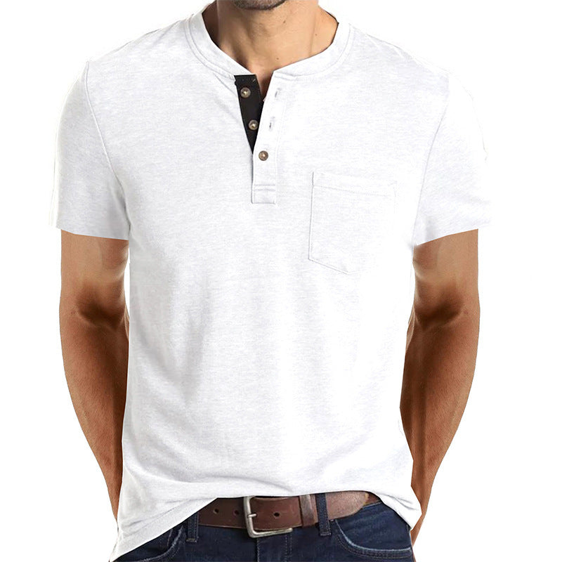 Casual Summer Short Sleeves Men T Shirts-Shirts-White-S-Free Shipping at meselling99