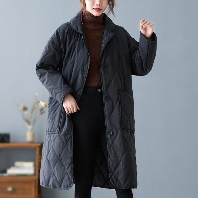 Plus Sizes Cotton Winter Coats for Women-Coats & Jackets-Black-M-Free Shipping at meselling99