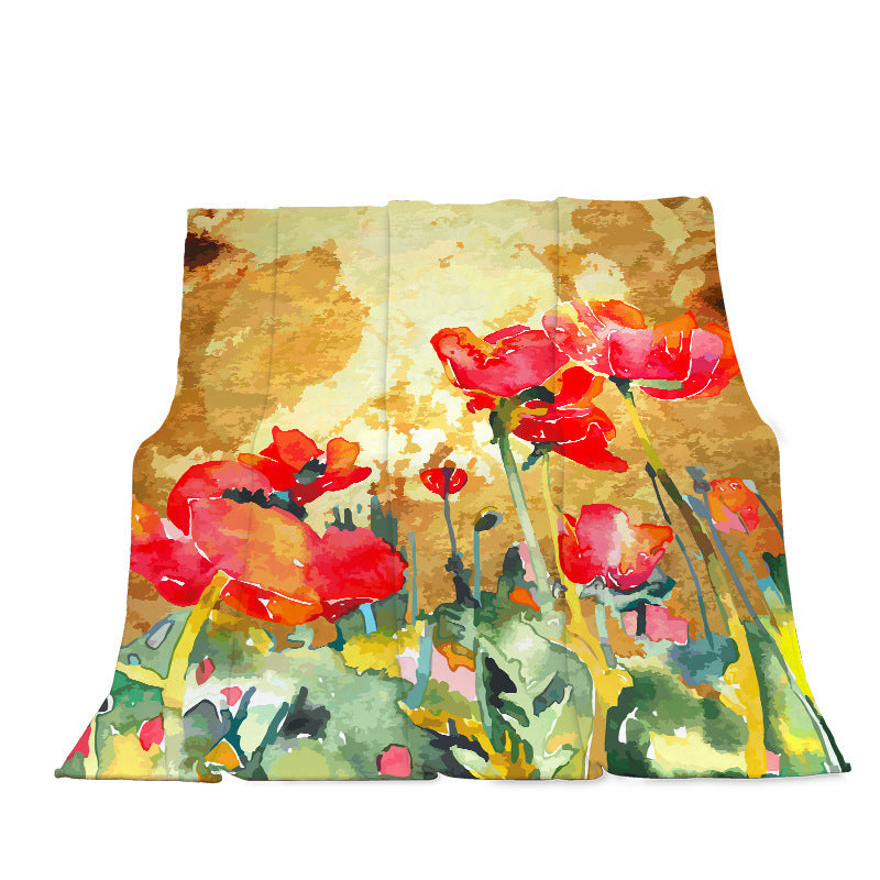 Mandala Print Style Fleece Blanket--Free Shipping at meselling99
