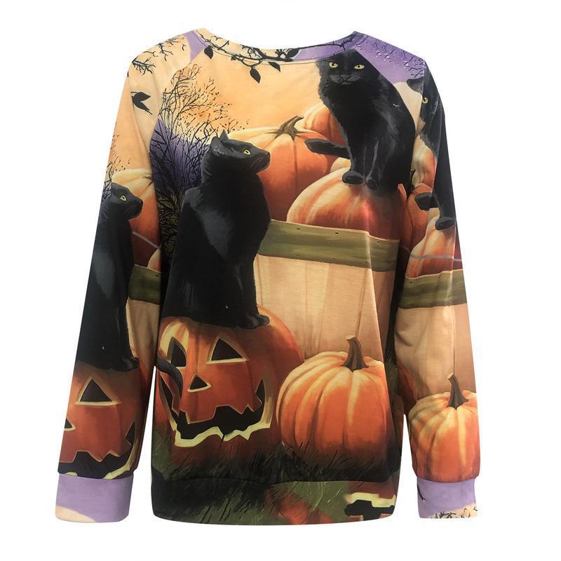 Halloween 3D Pumpkin Print Women Hoodies-Halloween-Free Shipping at meselling99