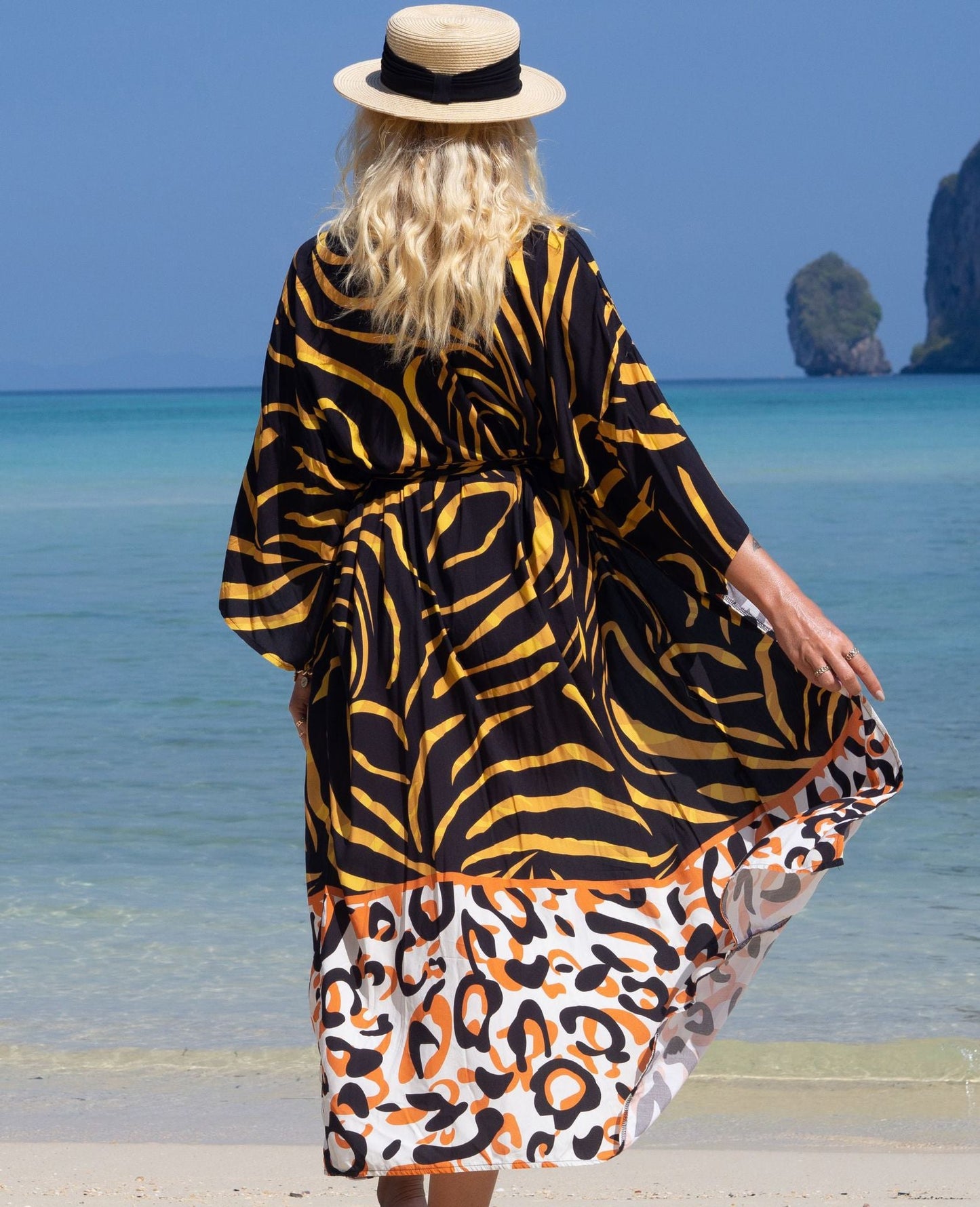 Fashion Floral Print Summer Kimono Beachwear Cover Ups--Free Shipping at meselling99