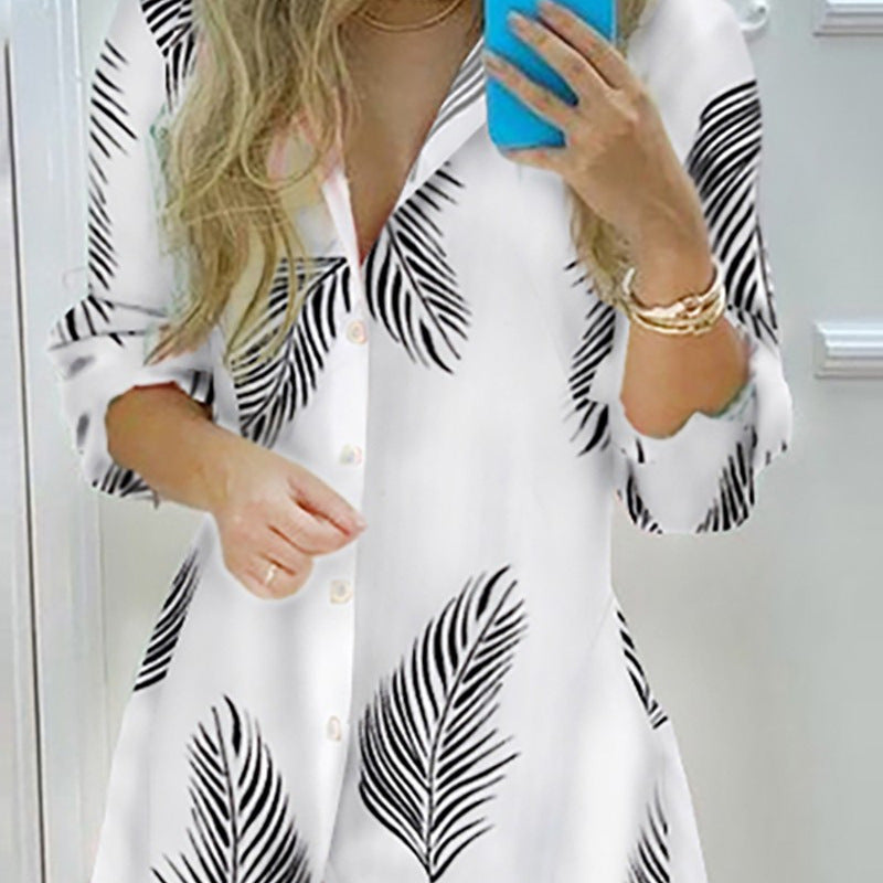 Casual Daily Long T Shirt Dresses-Maxi Dresses-Feather-S-Free Shipping at meselling99