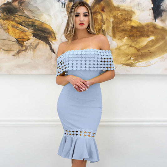 Sexy Off The Shoulder Bodycon Party Dresses-Dresses-Free Shipping at meselling99