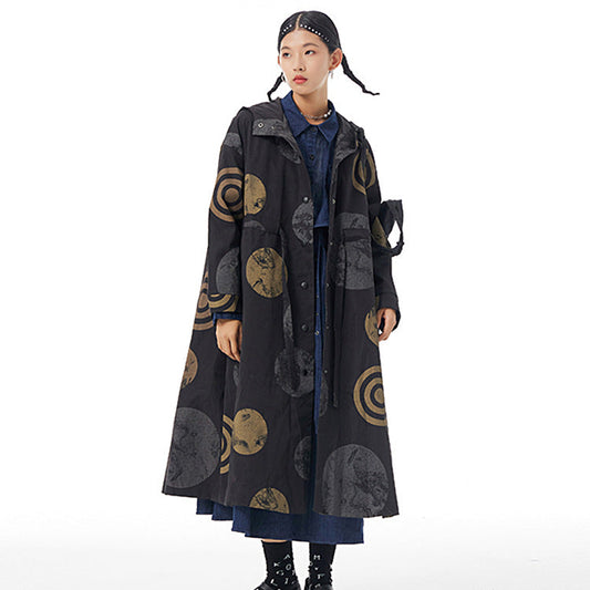 Vintage Design Plus Sizes Long Trench Coats for Women-Outerwear-Free Shipping at meselling99