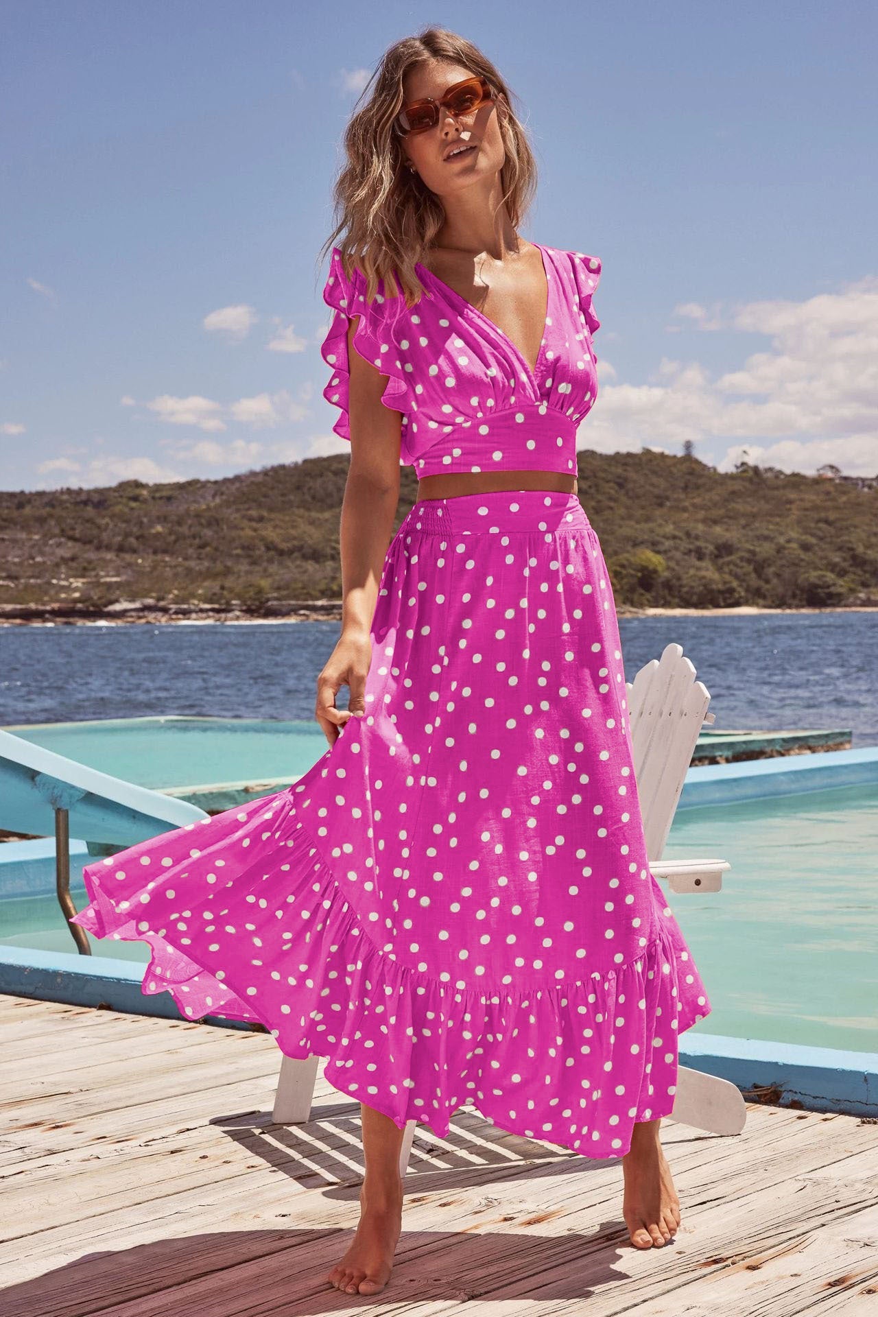 Casual Summer Bohemian Two Pieces Dresses-Dresses-Free Shipping at meselling99