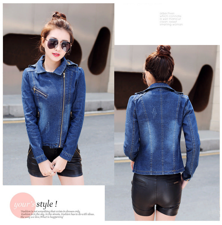 Casual Long Sleeves Denim Blazers for Women-Coats & Jackets-Free Shipping at meselling99