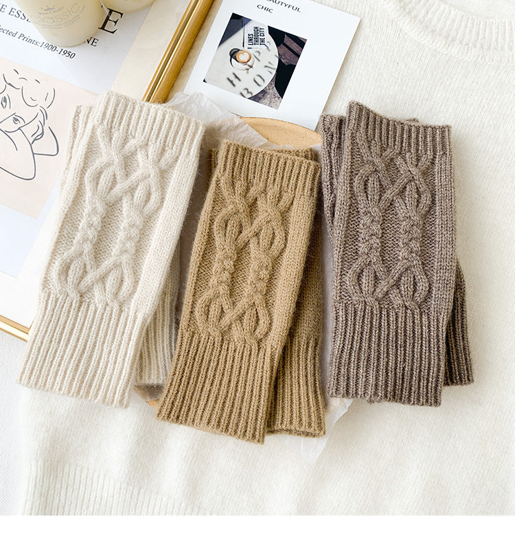 2 pairs/Set Winter Warm Figerless Knitted Gloves-Gloves & Mittens-Free Shipping at meselling99