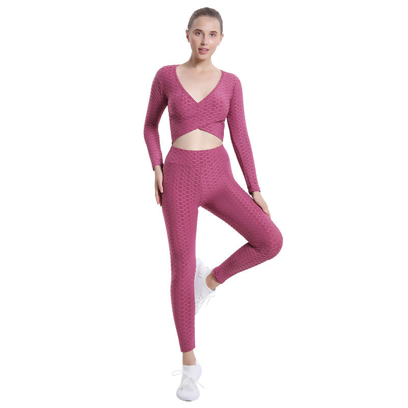 Sexy Bubble Design Women Gym Outfits-Activewear-Red-S-Free Shipping at meselling99