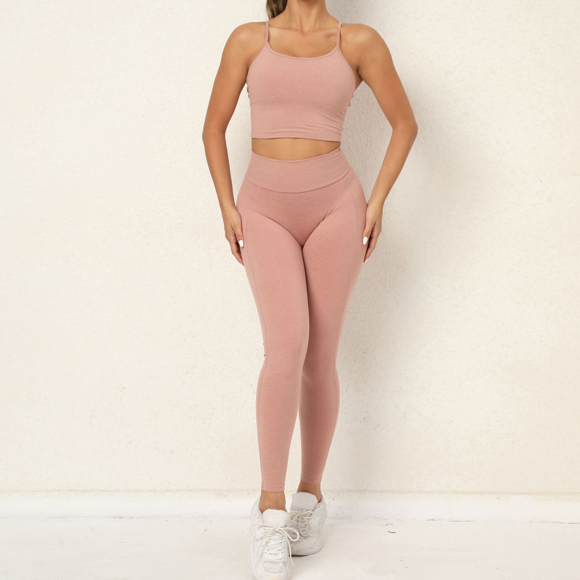 Sexy High Waist Yoga Suits for Women-Activewear-Pink-1-S-Free Shipping at meselling99
