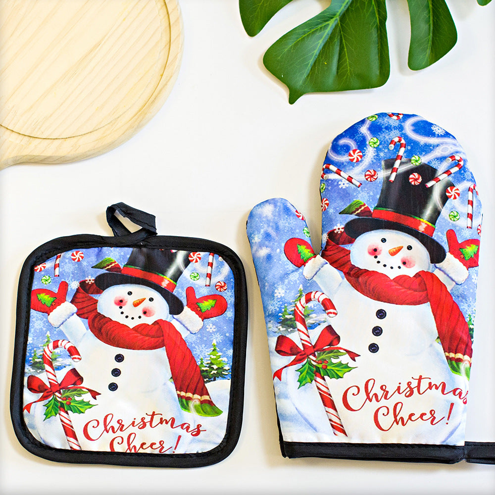 Buy One Get One Christmas Kitchen Oven Gloves-3-Free Shipping at meselling99