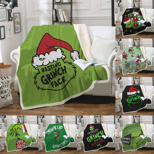 Christmas Grinch Soft Throw Blankets-Blankets-Free Shipping at meselling99